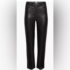 Wilfred black stretchy women's size 4 faux leather pants